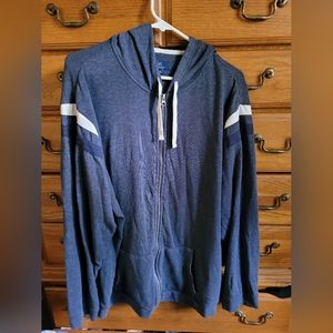 George Men's blue zip-up hoodie